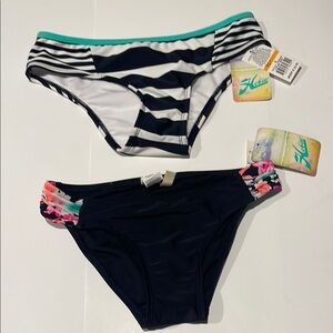 🎉Hobie NWT swim bundle bottoms bikini black white multi smalls
